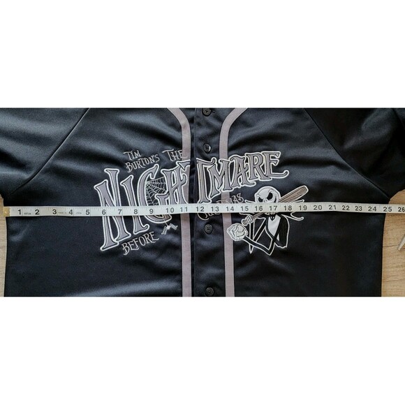 Vintage Disney Nightmare Before Christmas Baseball Jersey Jack Skellington - L - Picture 6 of 8